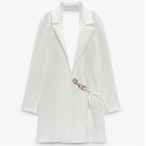 NWT Zara Backless Blazer Wrap Mini Dress